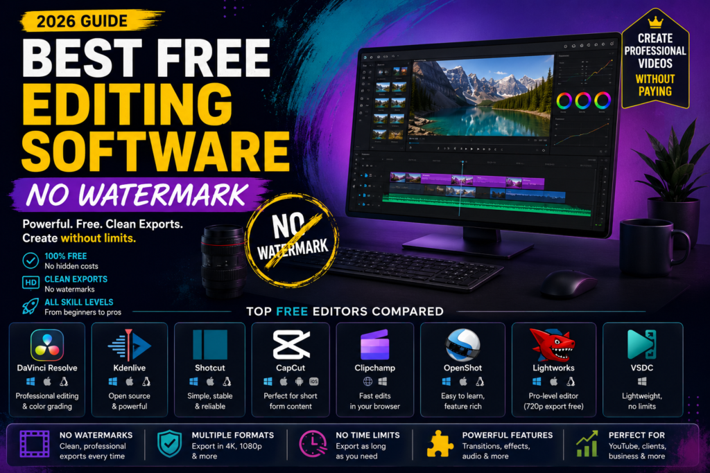 Best Free Editing Software No Watermark