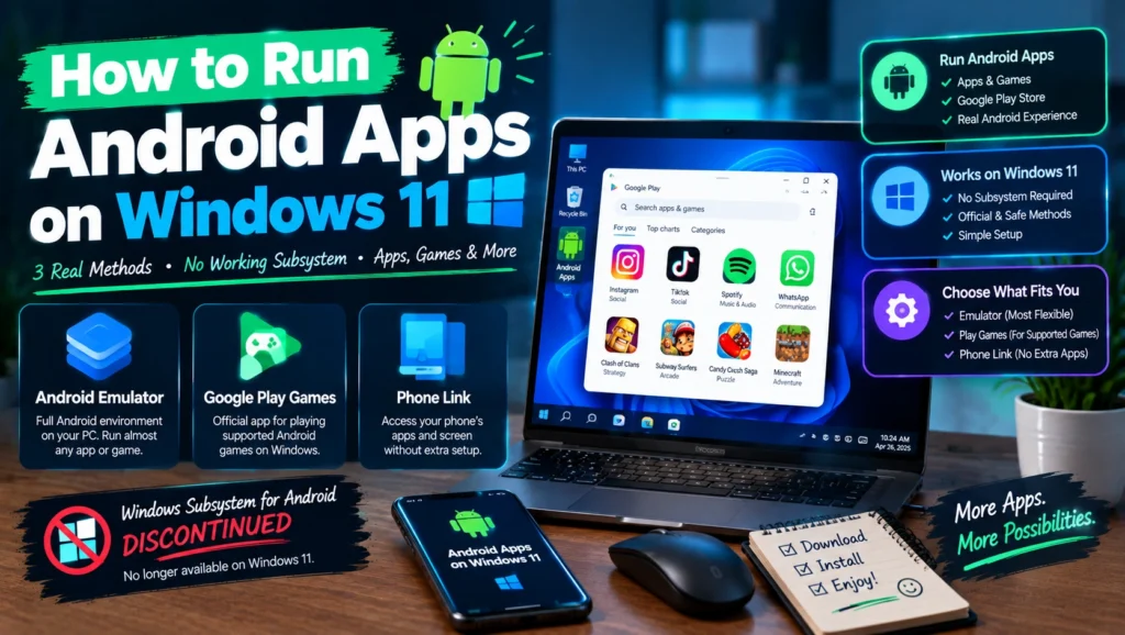 how to run Android apps on Windows 11