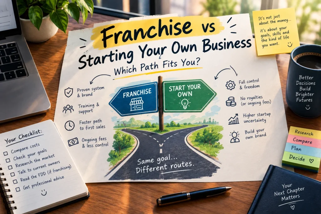Franchise vs Starting Your Own Business: Which Path Fits You?